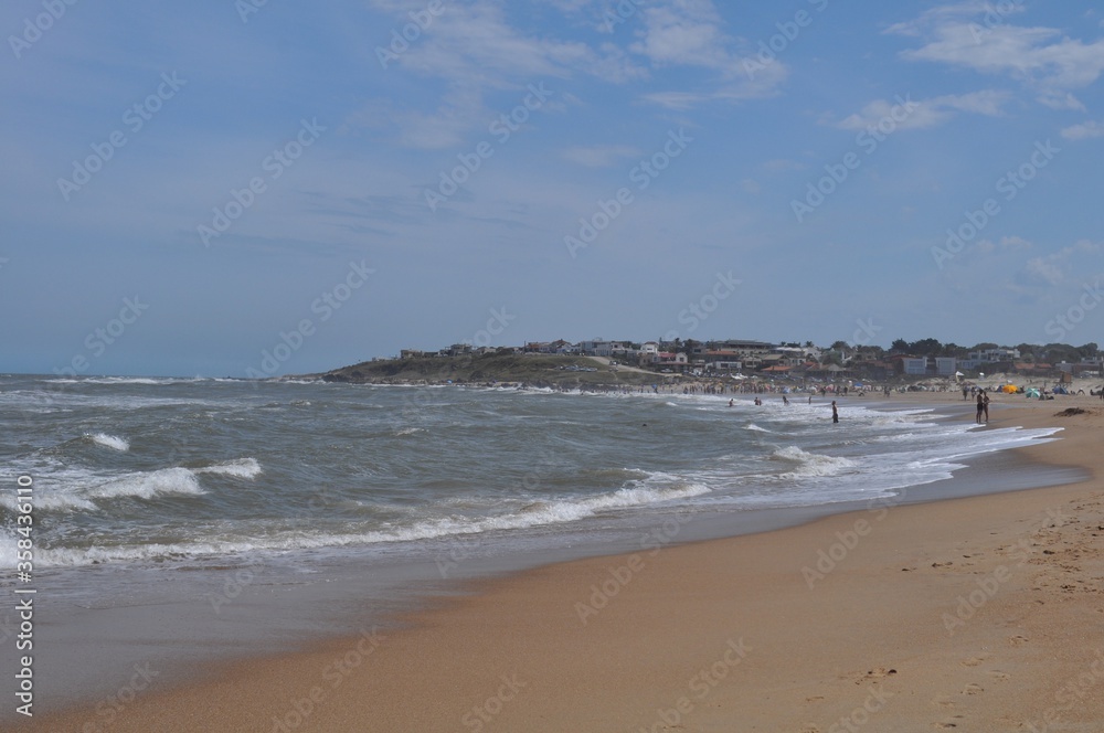 General view of the beach of La Pedrera in Rocha, Uruguay