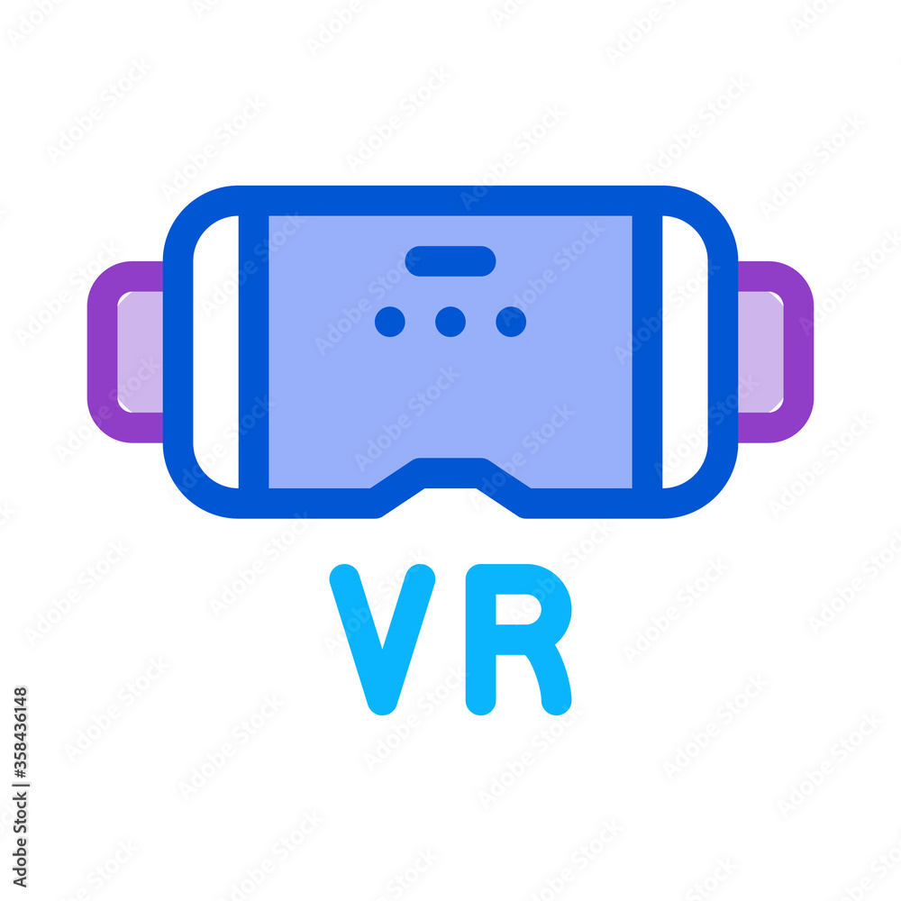 virtual reality glasses icon vector. virtual reality glasses sign. color symbol illustration virtual reality glasses icon vector. virtual reality glasses sign. color symbol illustration