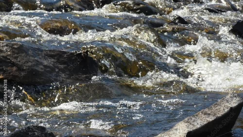 Water Flowing Over Rocks Closeup Water Flowing Over Rocks Closeup