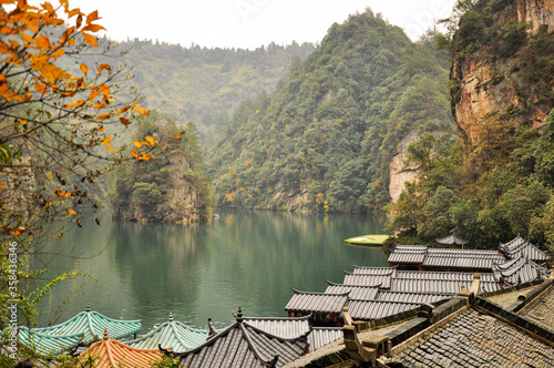 wooden bridge over lake