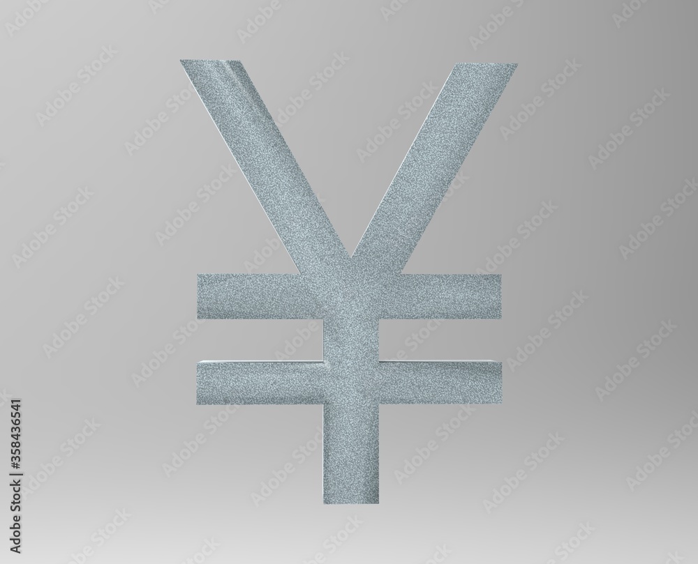Obraz premium Yen symbol sign isolated Japanese yen JPY 3d render 