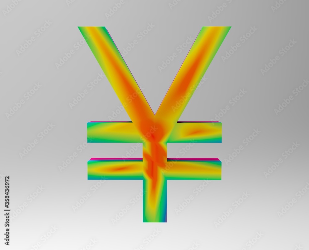 Obraz premium Yen symbol sign isolated Japanese yen JPY 3d render 