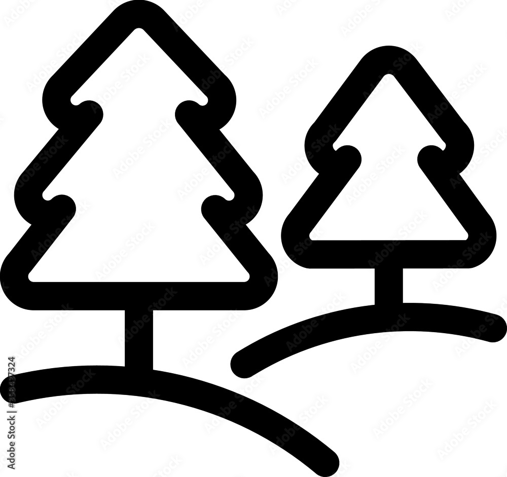 outdoors tree valley icon vector for web and apps outdoors tree valley icon vector for web and apps