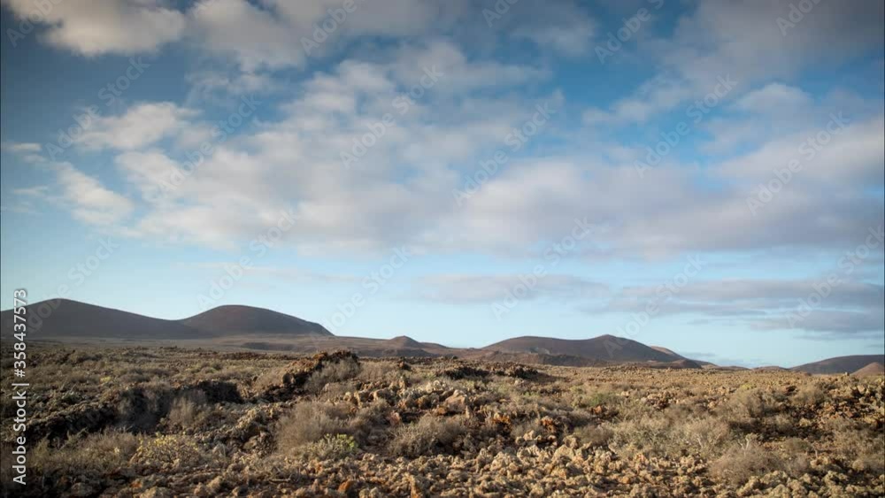 Loopable video of clouds above desert in Fuerteventura Loopable video of clouds above desert in Fuerteventura