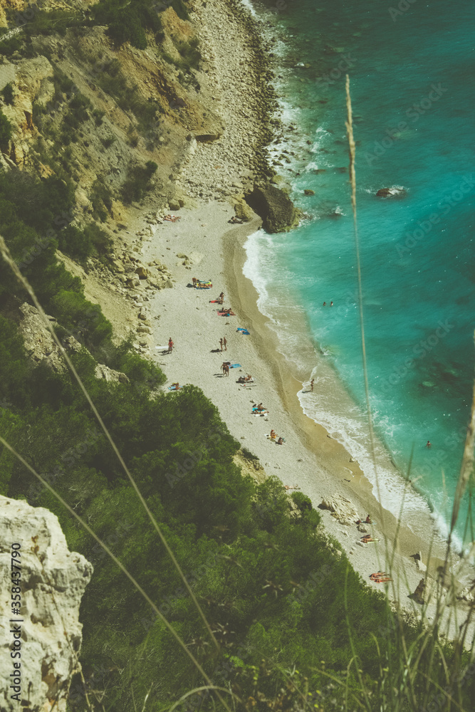 Obraz premium vintage photography of the coast of javea in spain
