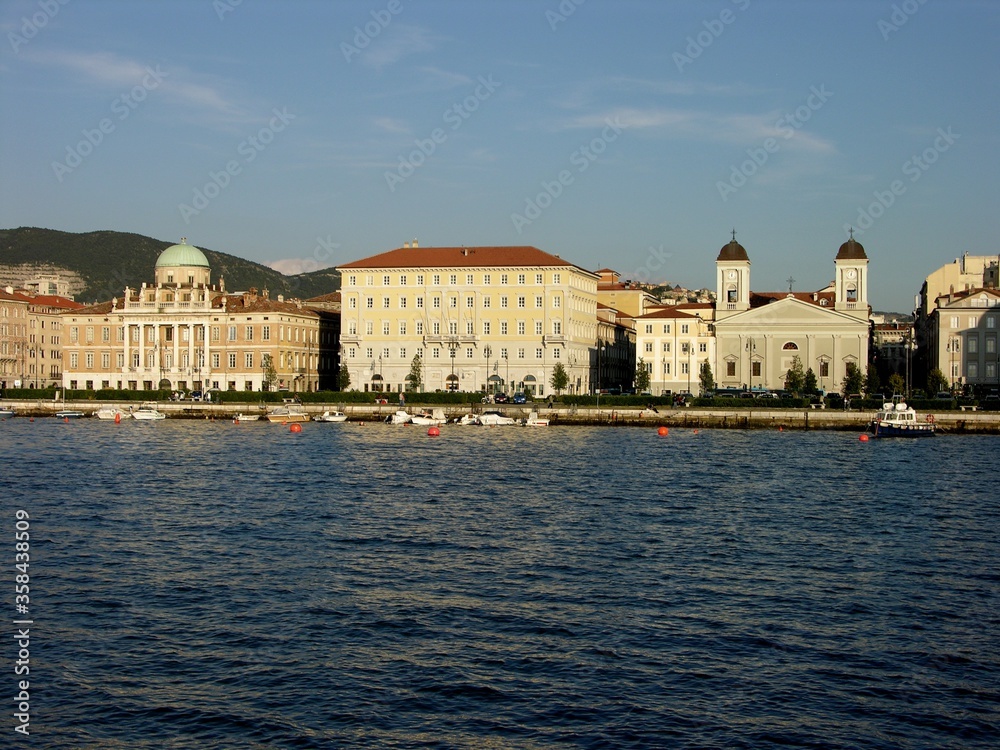 Trieste, Italy, Buildings Along the Waterfront