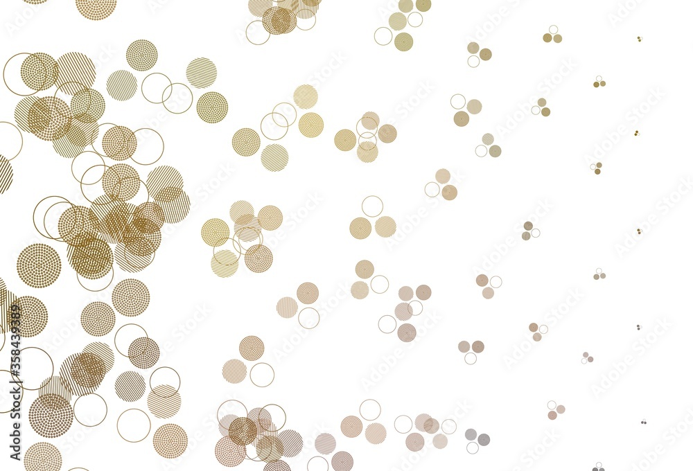Light Green, Yellow vector texture with disks. Light Green, Yellow vector texture with disks.