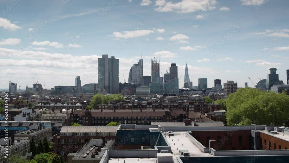 Timelapse video of clouds over cityscape, London, England, UK Timelapse video of clouds over cityscape, London, England, UK