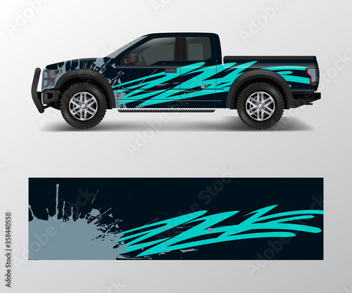 Truck And Vehicle car racing graphic for wrap and vinyl sticker