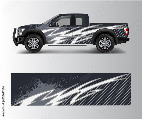 modern design for truck graphics vinyl wrap vector