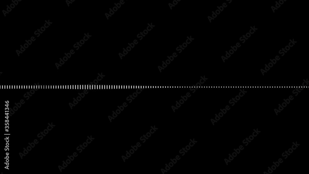A simple white speech audio visualizer on a black background, isolated. Single 4k UHD Loopable element A simple white speech audio visualizer on a black background, isolated. Single 4k UHD Loopable element