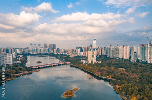 aerial view of nanning china