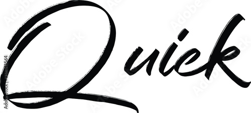 Quick quote. Modern calligraphy text. Vector hand-drawn illustration black and white