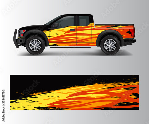 Graphic abstract stripe racing modern designs for wrap vehicle, race car, speed offroad, rally, adventure.