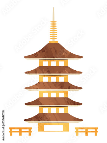 illustration of building in temple