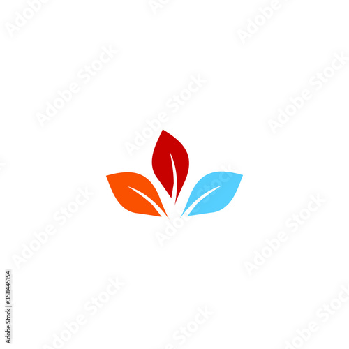 vector illustration of an abstract leaft vector icon