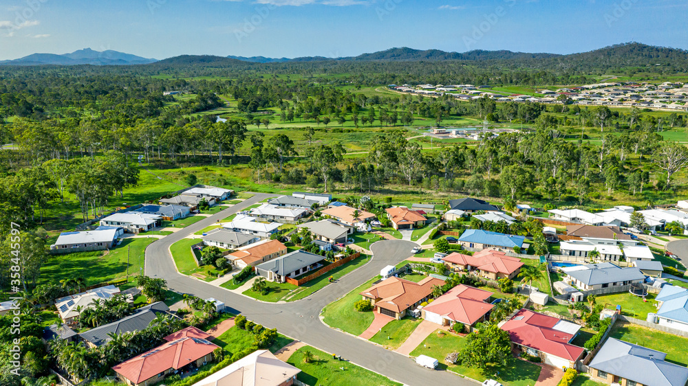 View of residential area in Calliope, Queensland