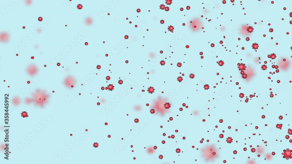 Flu Virus Infection Concept 2D Graphic Animation background