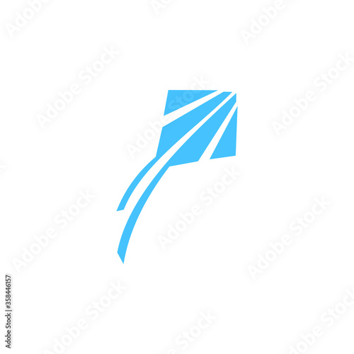 vector illustration of an arrow kite logo vector