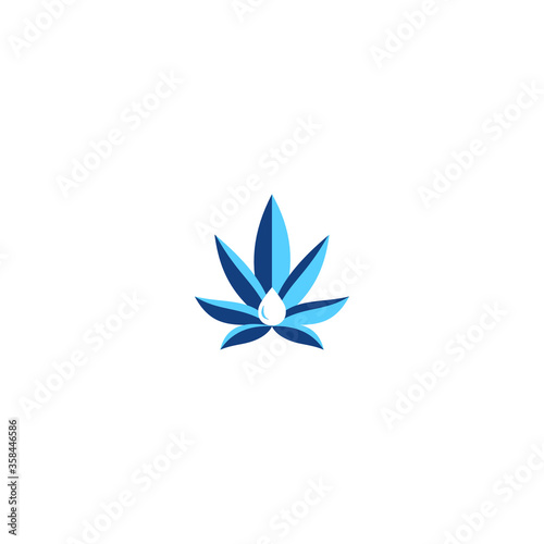 blu leaft for logo healthy vector icon