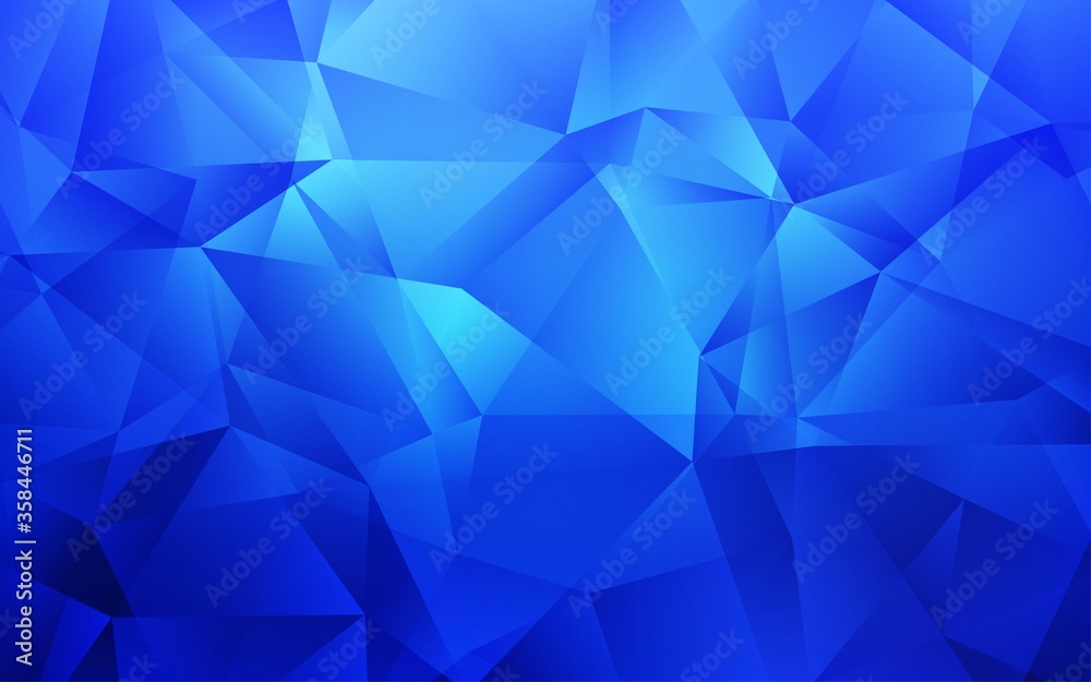 Light BLUE vector abstract polygonal pattern. Polygonal abstract illustration with gradient. Pattern for a brand book's backdrop.