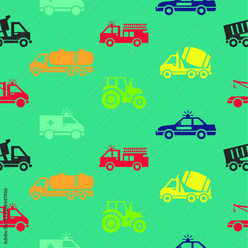 Seamless pattern with colorful cars Seamless pattern with colorful cars