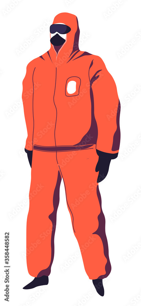 Hazmat protective costume, suit with mask and respirator Hazmat protective costume, suit with mask and respirator