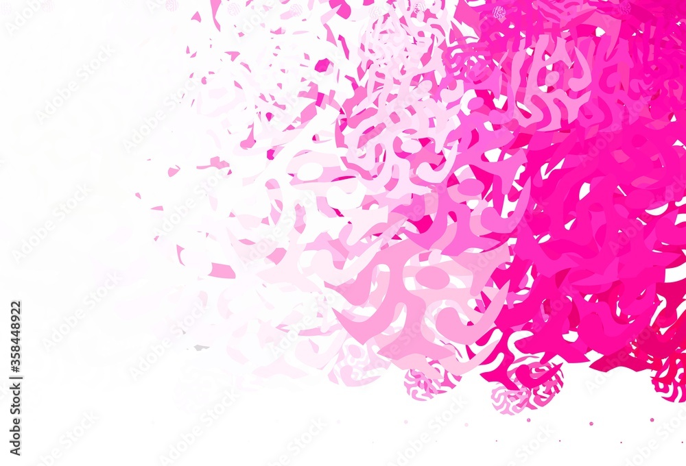 Light Pink vector texture with abstract forms.