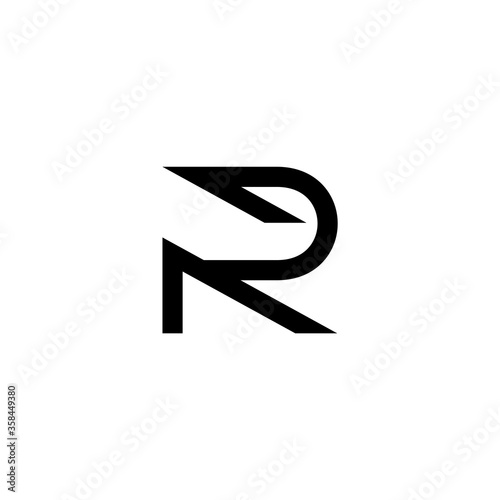 Free Download initial letter R logo, line art style design and template - GFXLoad