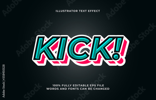 Kick editable text effect