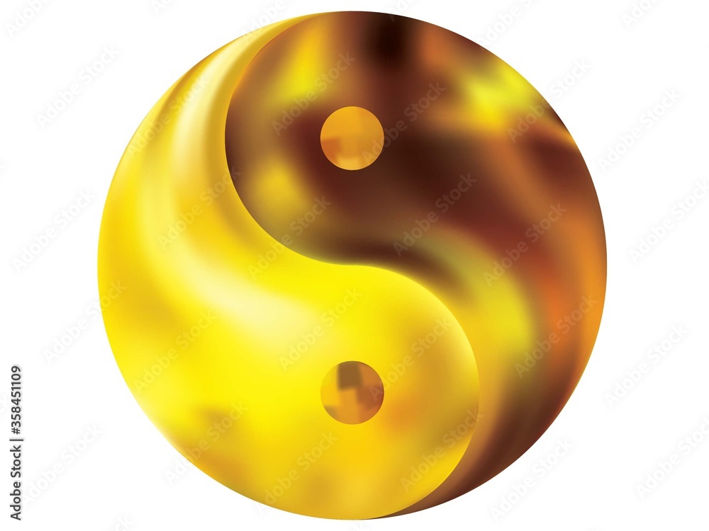 Gradient background in the form of yin yang.