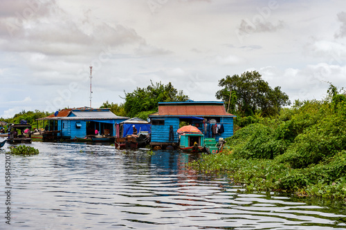 It's Floating village Chong Knies in Cambodia, Tonle Sap (Great lake) photo