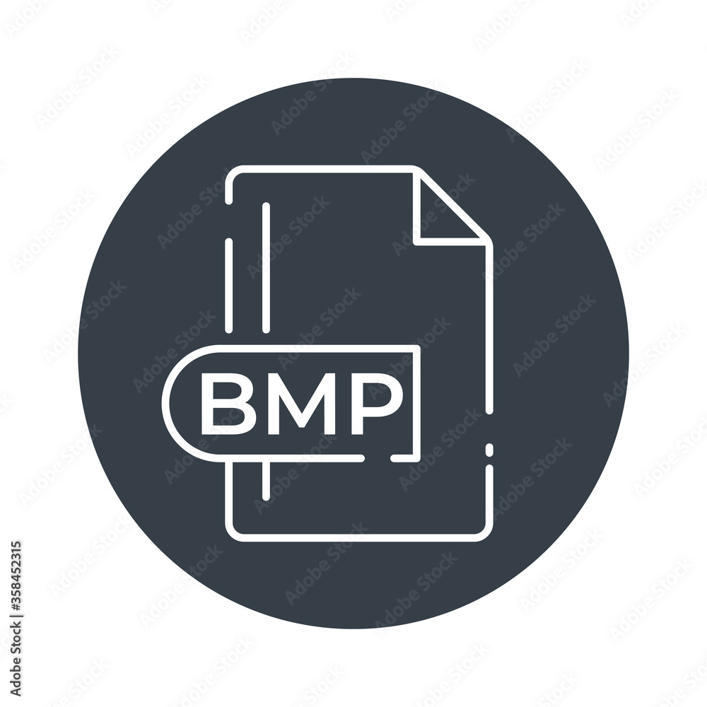 BMP File Format Icon. Bitmap image file extension filled icon. BMP File Format Icon. Bitmap image file extension filled icon.