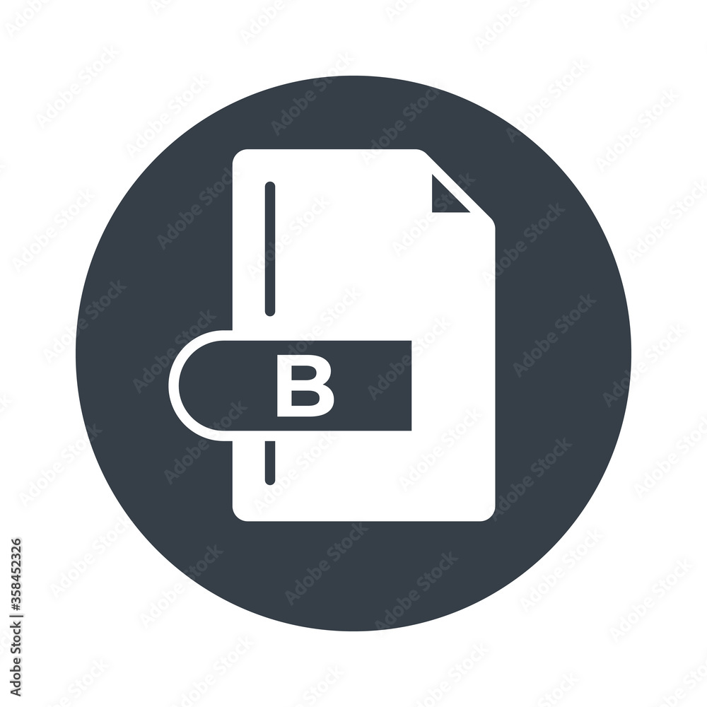 B File Format Icon. B file format extension filled icon. B File Format Icon. B file format extension filled icon.