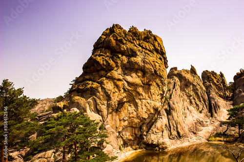 It's Landscape of the Mount Kumgang (Diamond Mountain) of the Mount Kumgang Tourist Region in North Korea