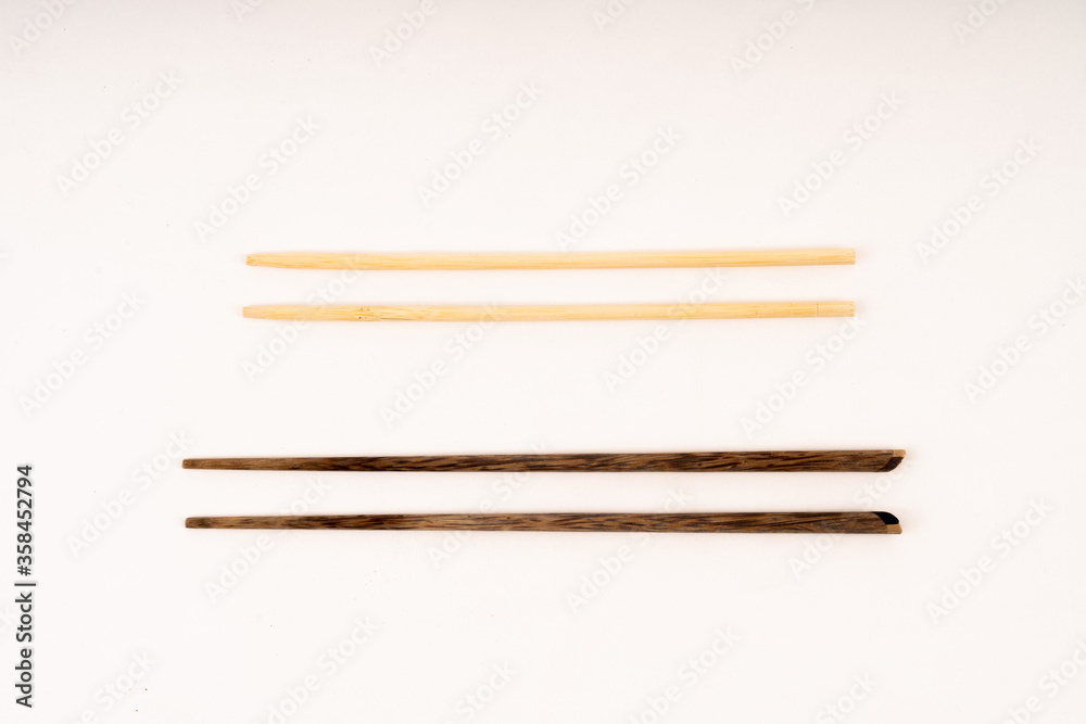 wooden chopsticks on white background wooden chopsticks on white background