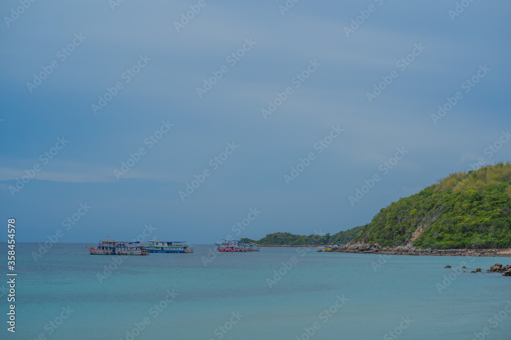 
One island in the middle of the sea which is a tourist attraction of Thailand