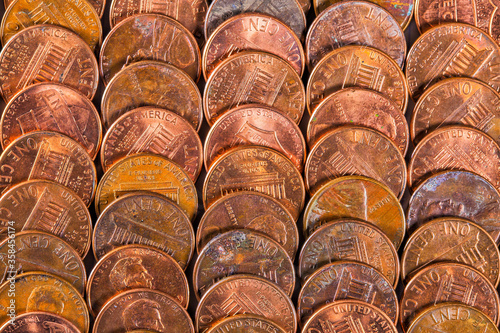 Line them up and count them. Penny for your thoughts or your pocket.