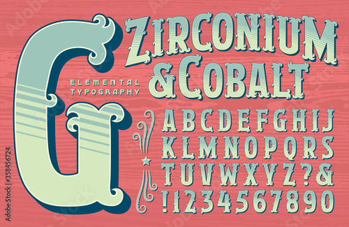 An Ornate Alphabet in a Circus or Carnival Sign Painter Style