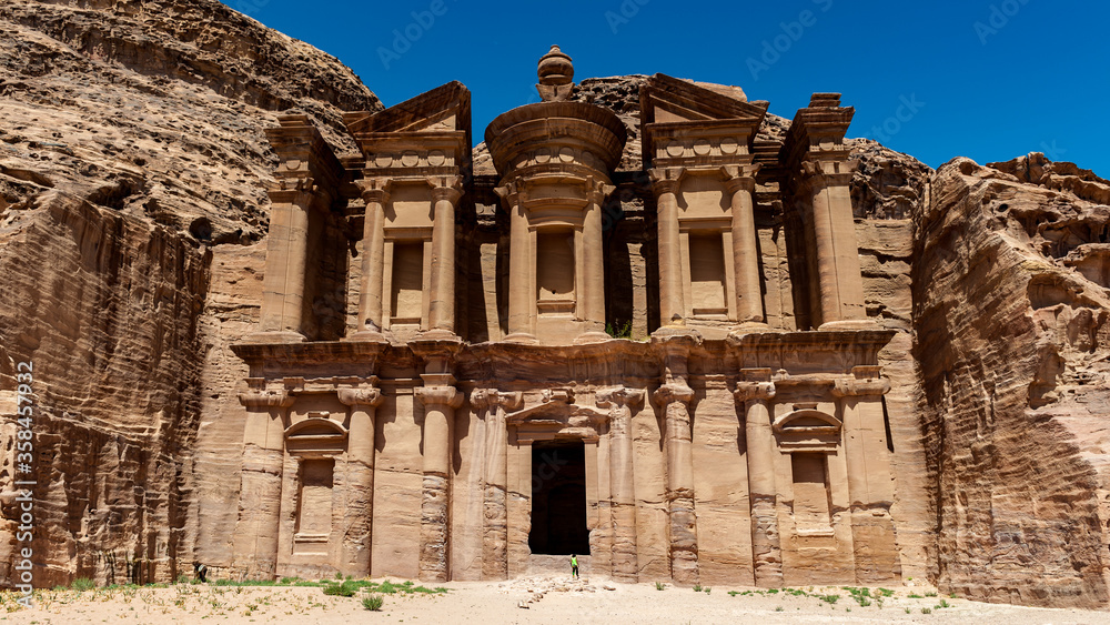 It's Ad Dayr Monastery, Petra, one of the New Sewen Wonders of the World, Jordan
