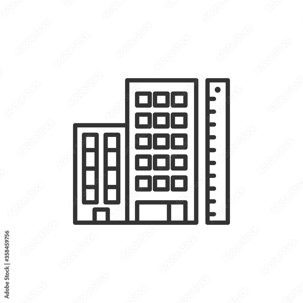 Build planning icon. Vector Illustration