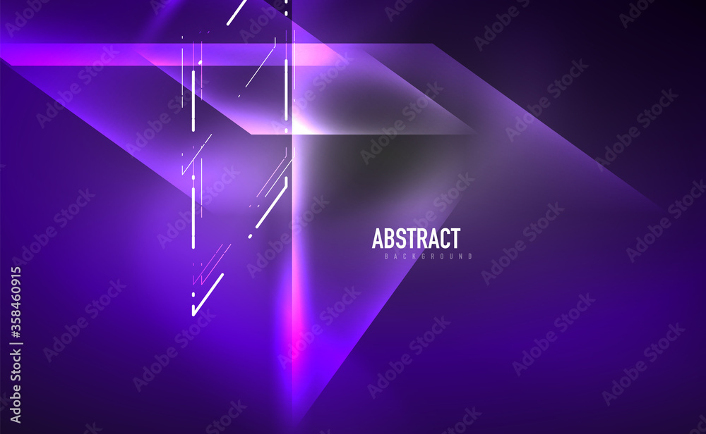 Dynamic neon shiny abstract background. Trendy abstract layout template for business or technology presentation, internet poster or web brochure cover, wallpaper