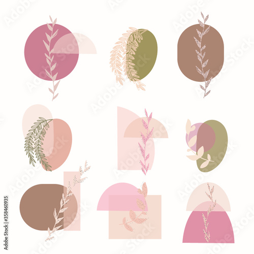 Geometric shape and Leaf set