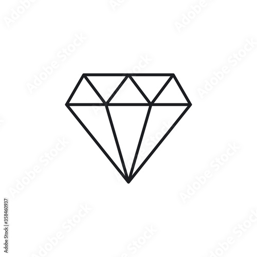 Diamond icon. Vector Illustration