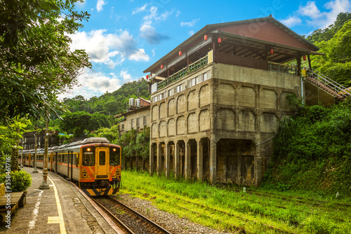 Jingtong railway in New Taipei City, Taiwan