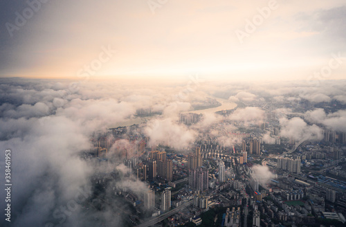clouds over the city