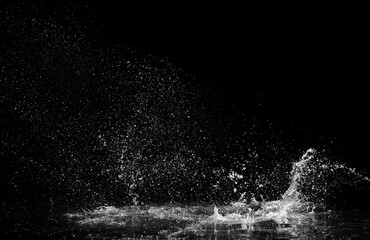 water splash on black background