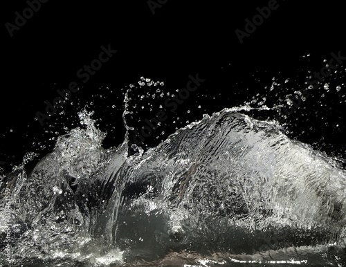 water splash on black background