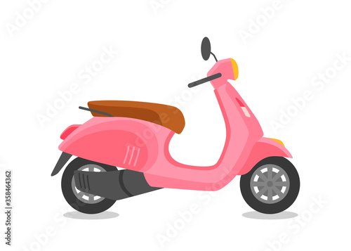 Cute cartoon moped