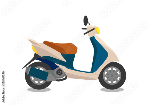 Cute cartoon moped